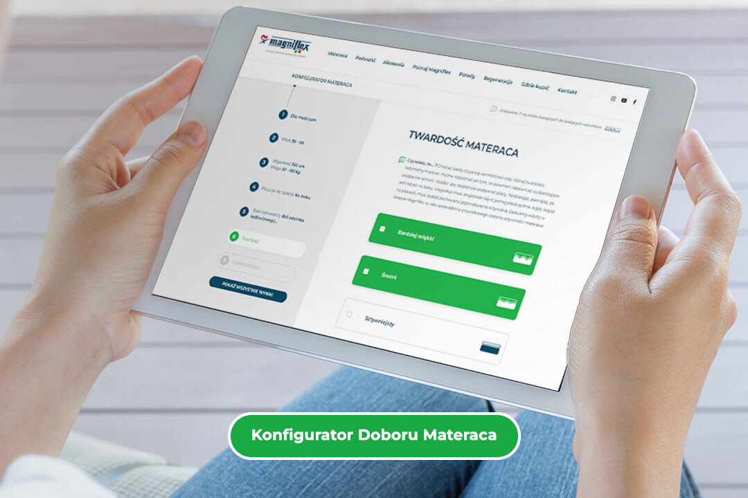 Konfigurator doboru materaca Magniflex.